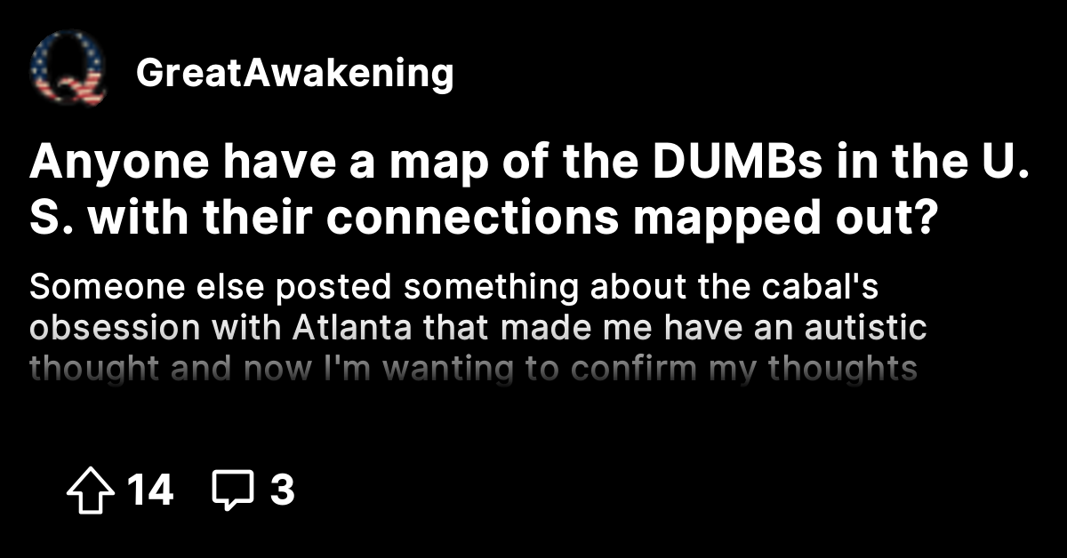 Anyone have a map of the DUMBs in the U.S. with their connections ...
