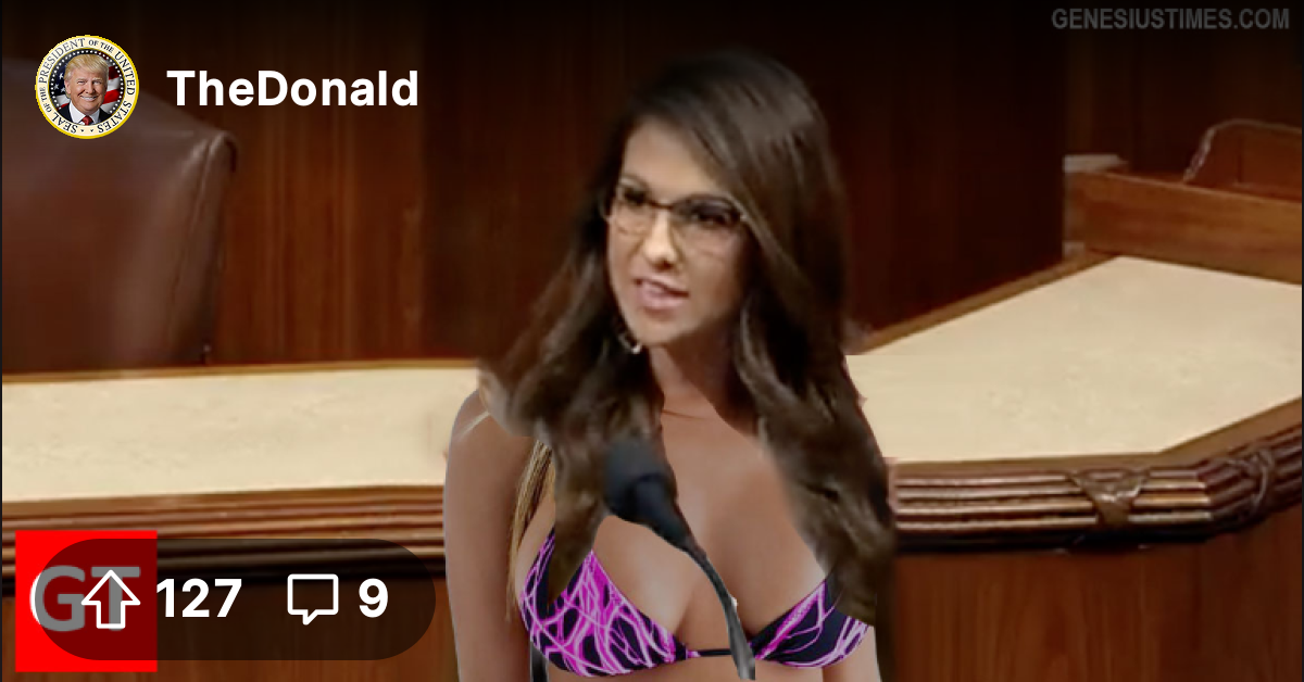 Lauren Boebert wears string bikini on House floor to test new