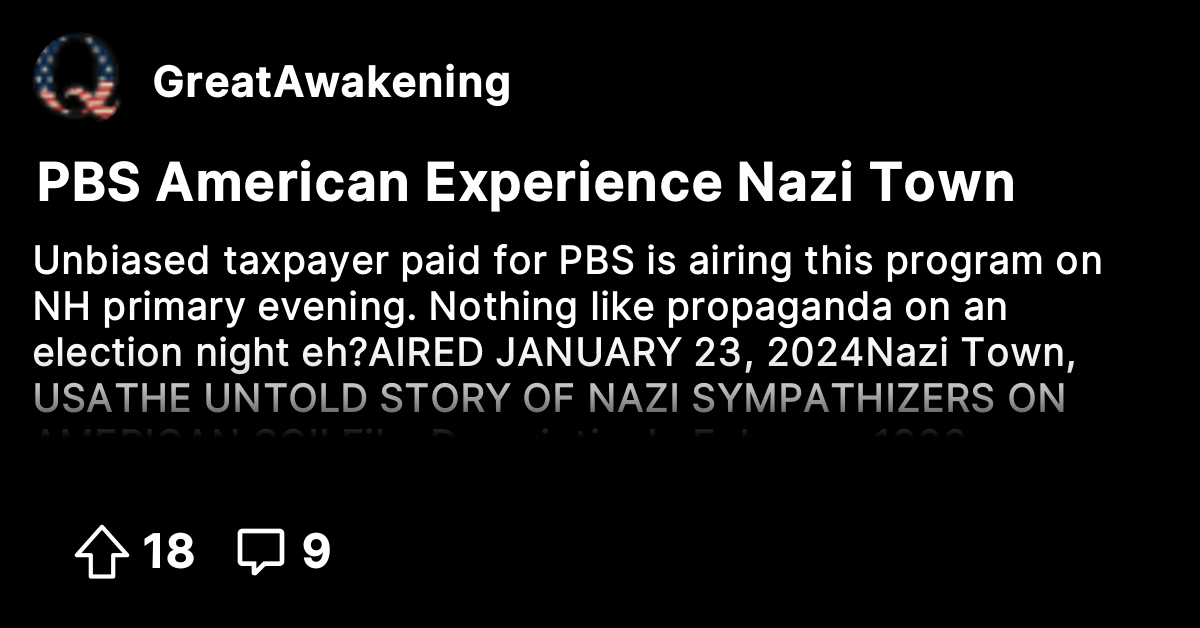 PBS American Experience Nazi Town - The Great Awakening - Where We Go ...