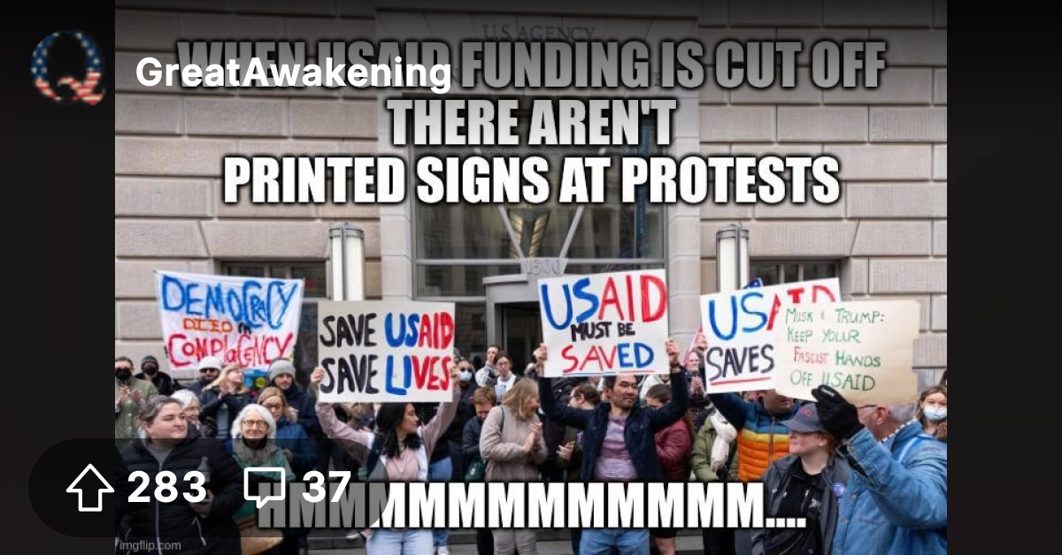 no preprinted signs at the protests? hmmmm - The Great Awakening ...