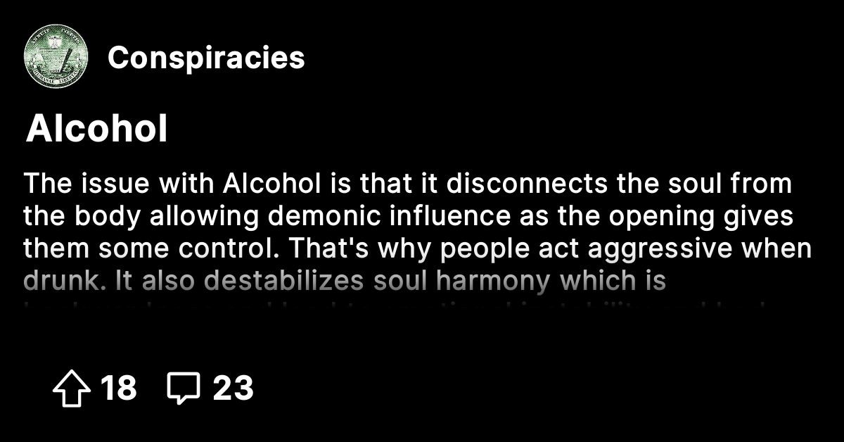 Alcohol - Conspiracies - Conspiracy Theories & Facts
