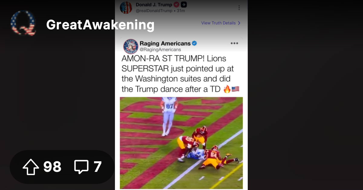 POTUS Reposted Lion's Superstar Who Pointed Up To The Washington Suites ...