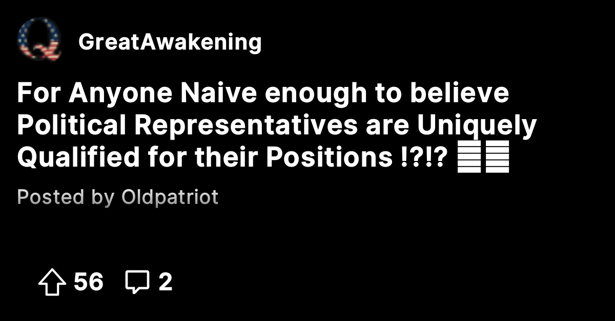 For Anyone Naive enough to believe Political Representatives are ...
