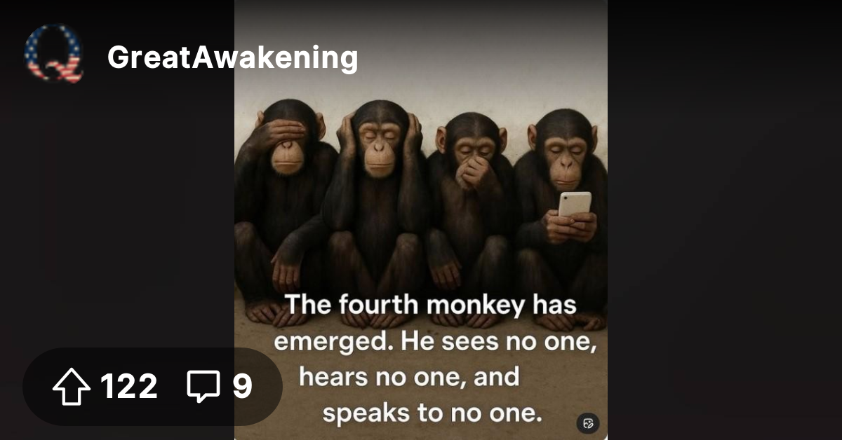 The fourth monkey - The Great Awakening - Where We Go Qne, We Go All!