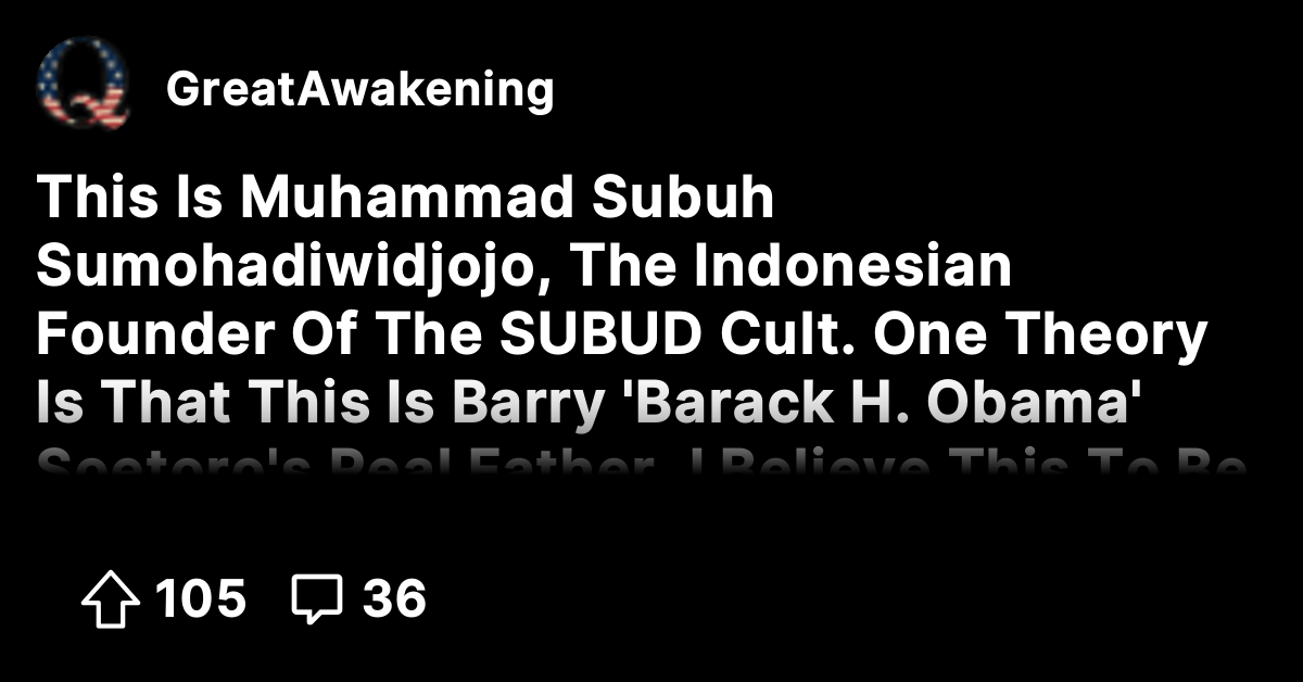 This Is Muhammad Subuh Sumohadiwidjojo, The Indonesian Founder Of The ...