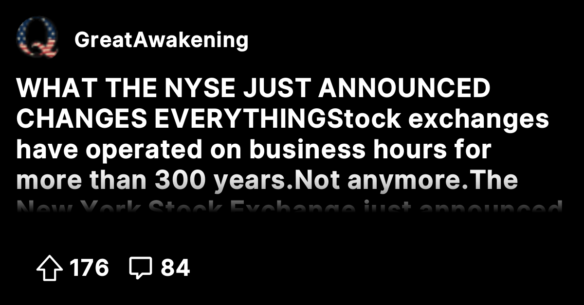 WHAT THE NYSE JUST ANNOUNCED CHANGES EVERYTHING Stock exchanges have ...