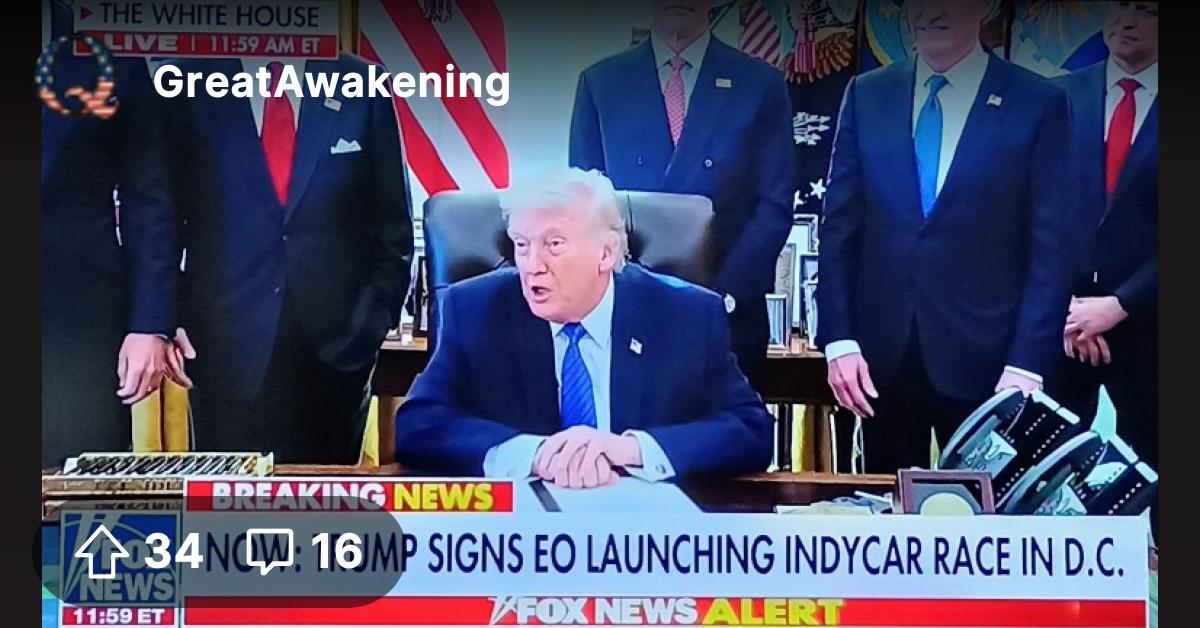🚨 LIVE POTUS Is Signing Executive Order Now Launching INDY CAR RACE In ...