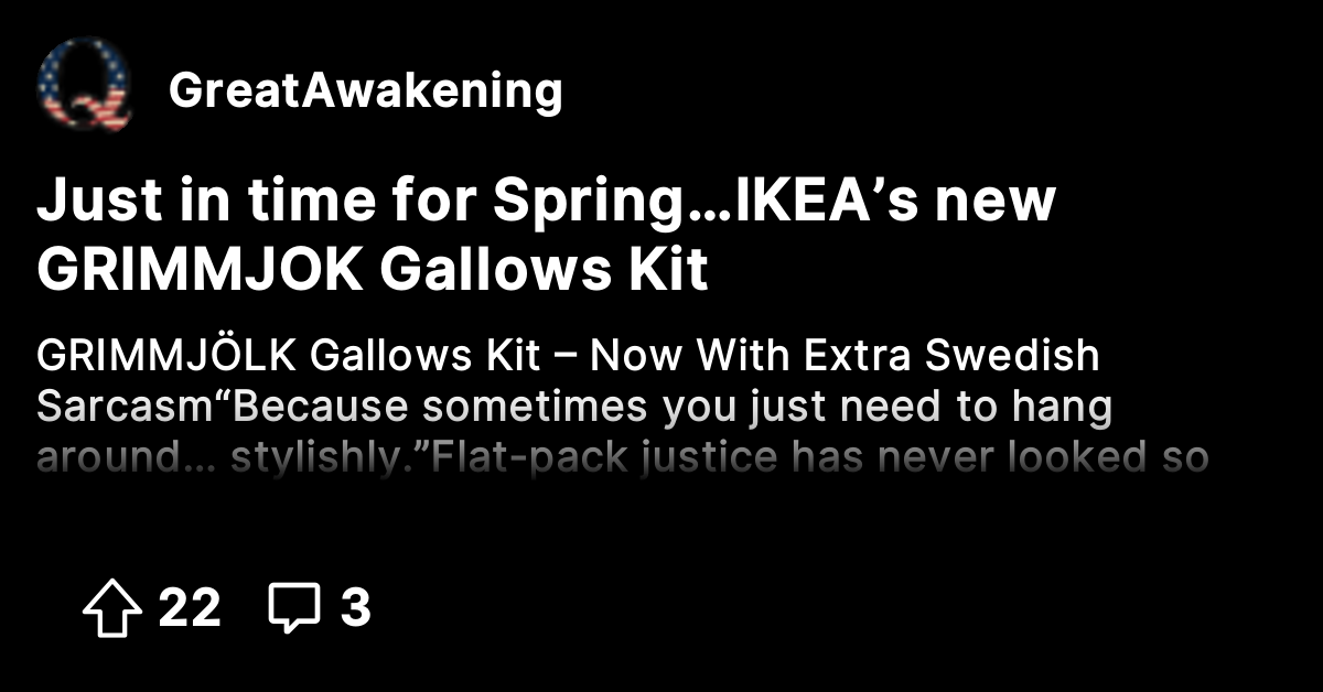 Just in time for Spring…IKEA’s new GRIMMJOK Gallows Kit - The Great ...