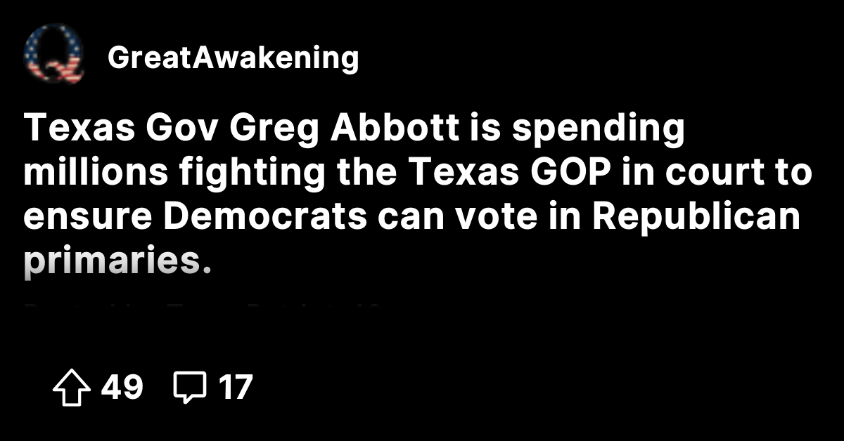 Texas Gov Greg Abbott is spending millions fighting the Texas GOP in ...