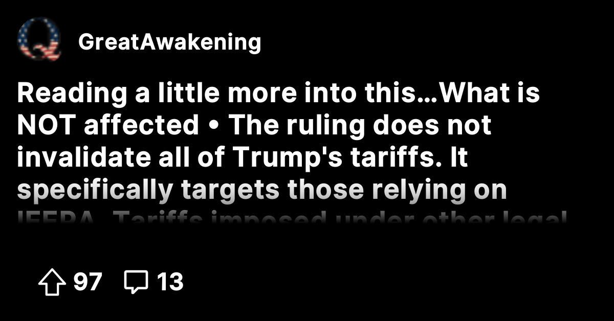 Reading a little more into this… What is NOT affected • The ruling does ...
