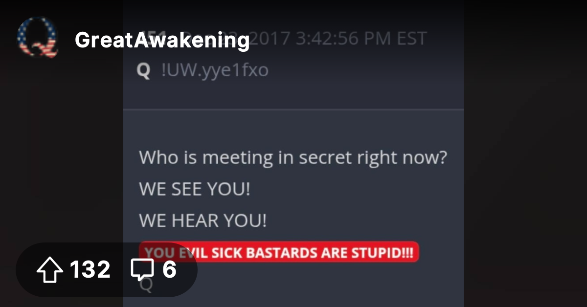 I love this - The Great Awakening - Where We Go Qne, We Go All!