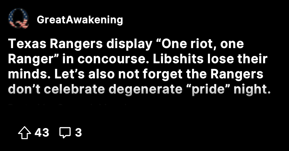 Texas Rangers display “One riot, one Ranger” in concourse. Libshits ...
