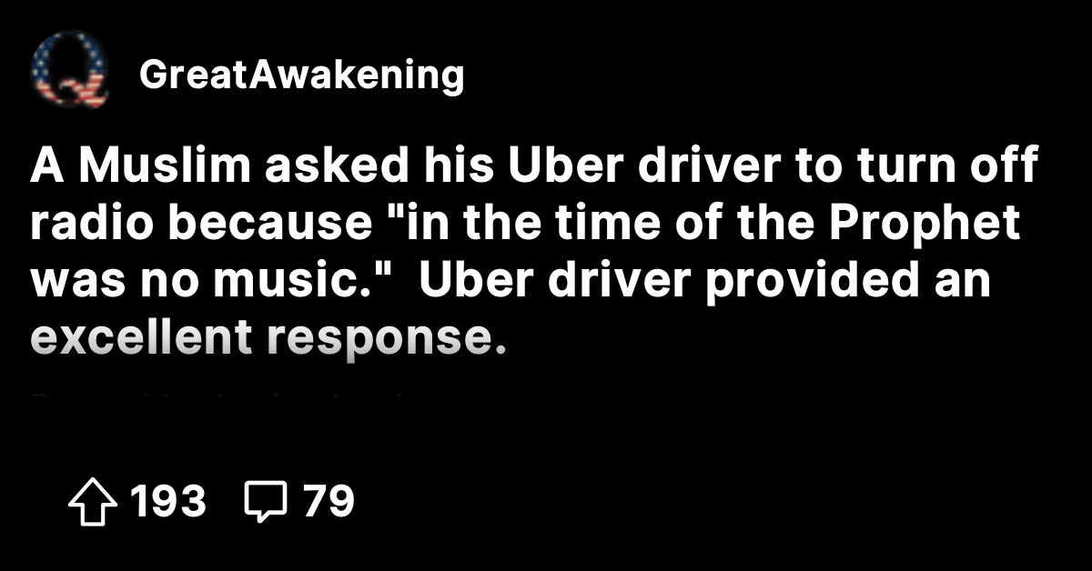 A Muslim asked his Uber driver to turn off radio because 