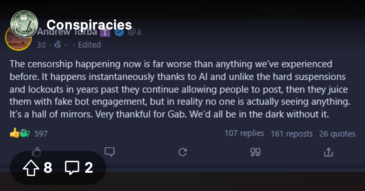 New boogeyman just dropped to explain why Gab is garbage - Conspiracies ...