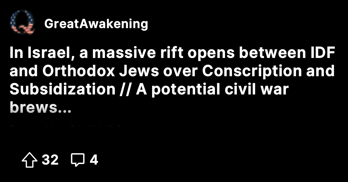 In Israel, a massive rift opens between IDF and Orthodox Jews over ...