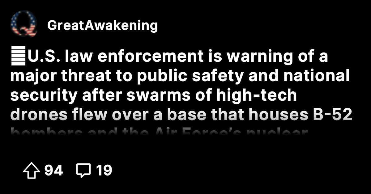 🚨U.S. law enforcement is warning of a major threat to public safety and ...