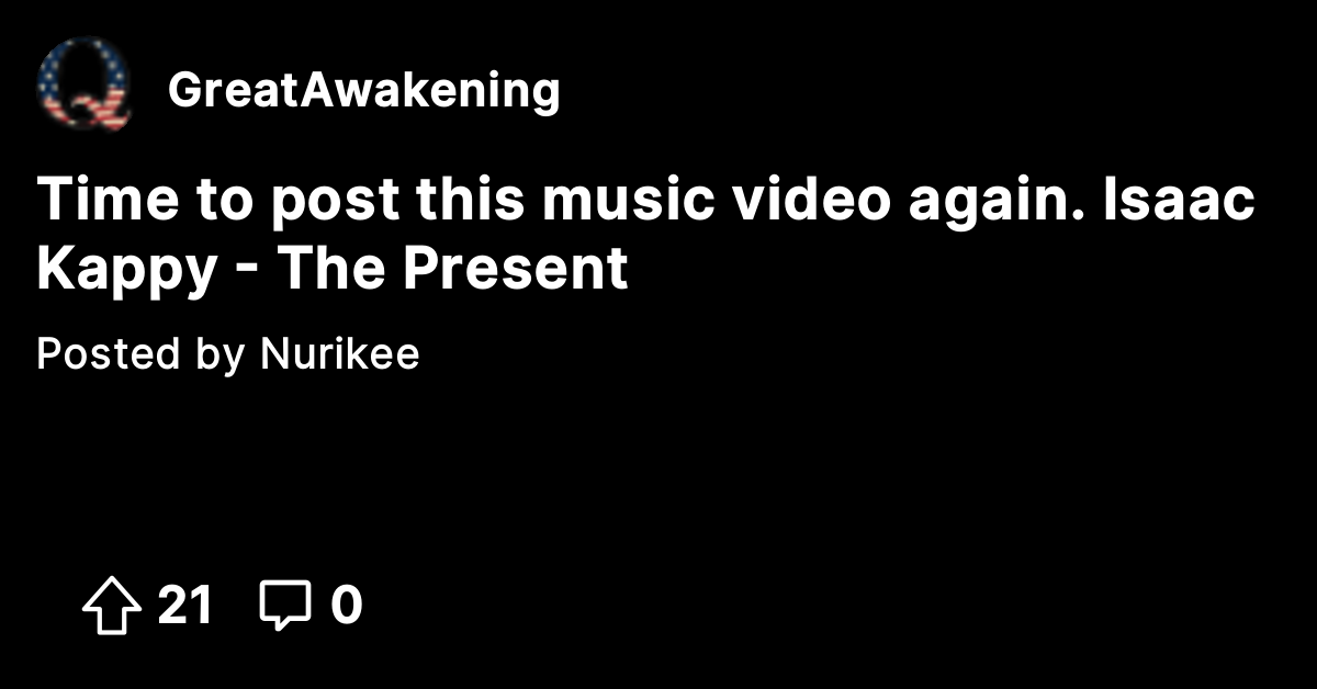 Time to post this music video again. Isaac Kappy - The Present - The ...