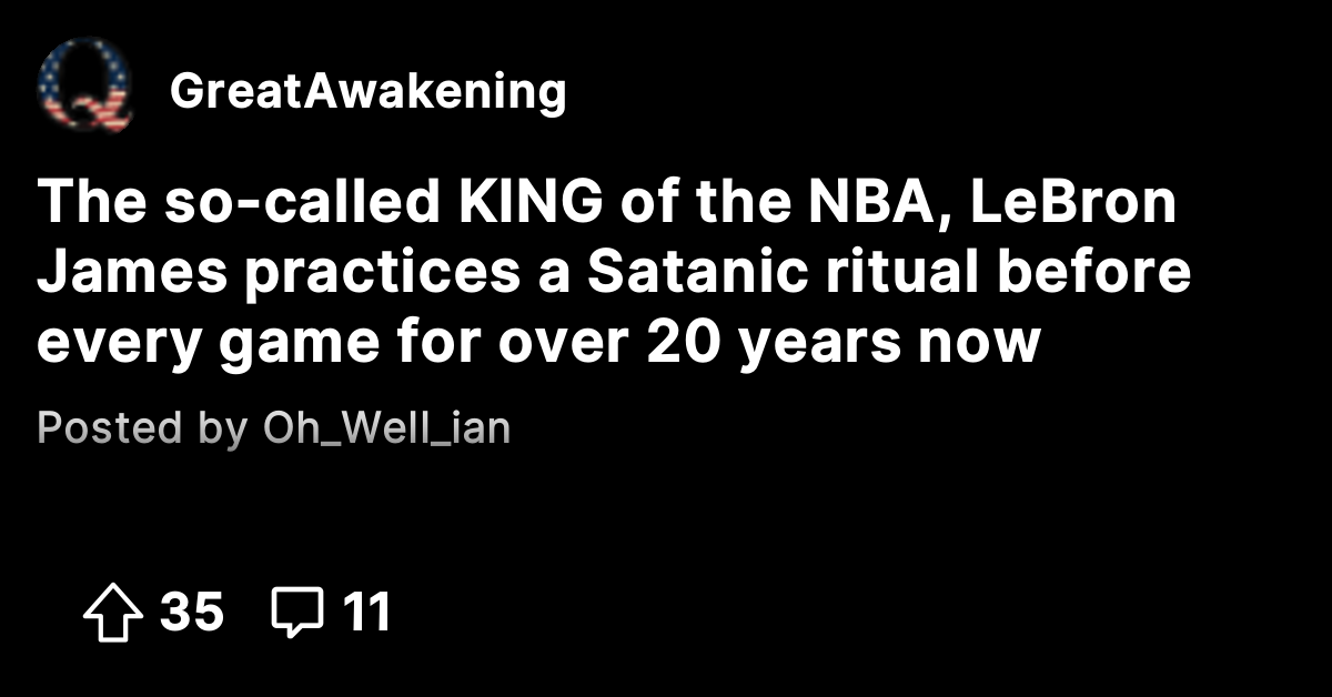 The so-called KING of the NBA, LeBron James practices a Satanic ritual ...