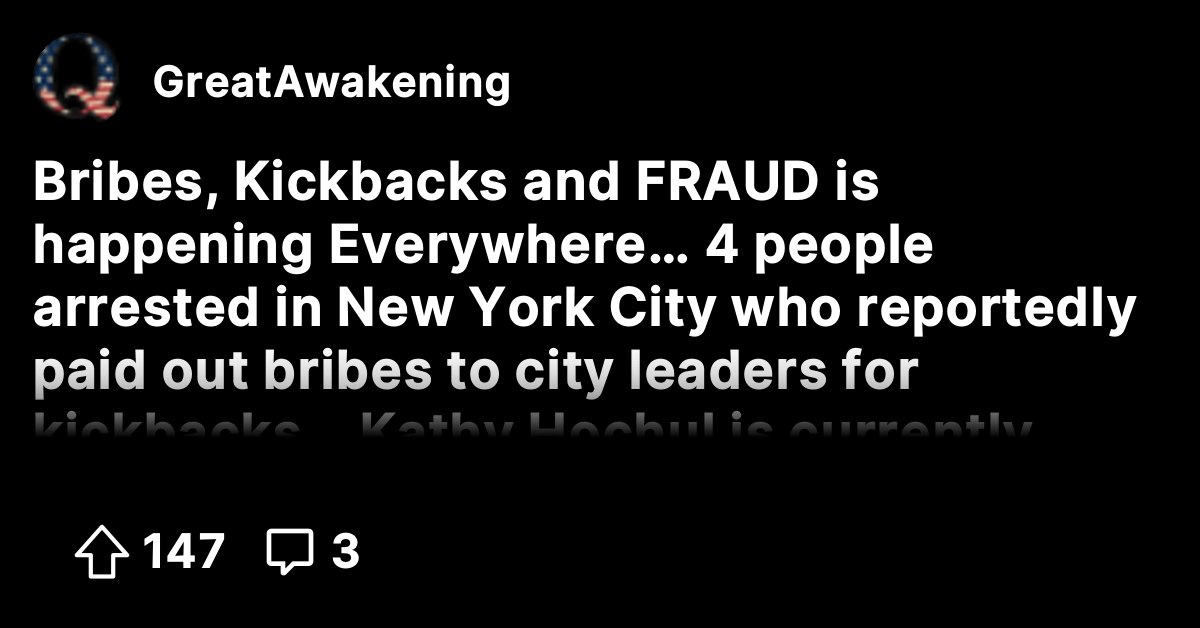 Bribes, Kickbacks and FRAUD is happening Everywhere… 4 people arrested ...