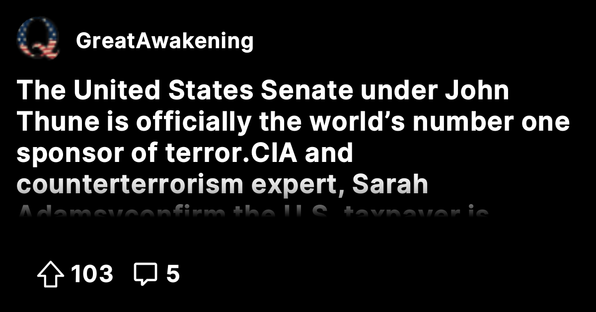The United States Senate under John Thune is officially the world’s ...