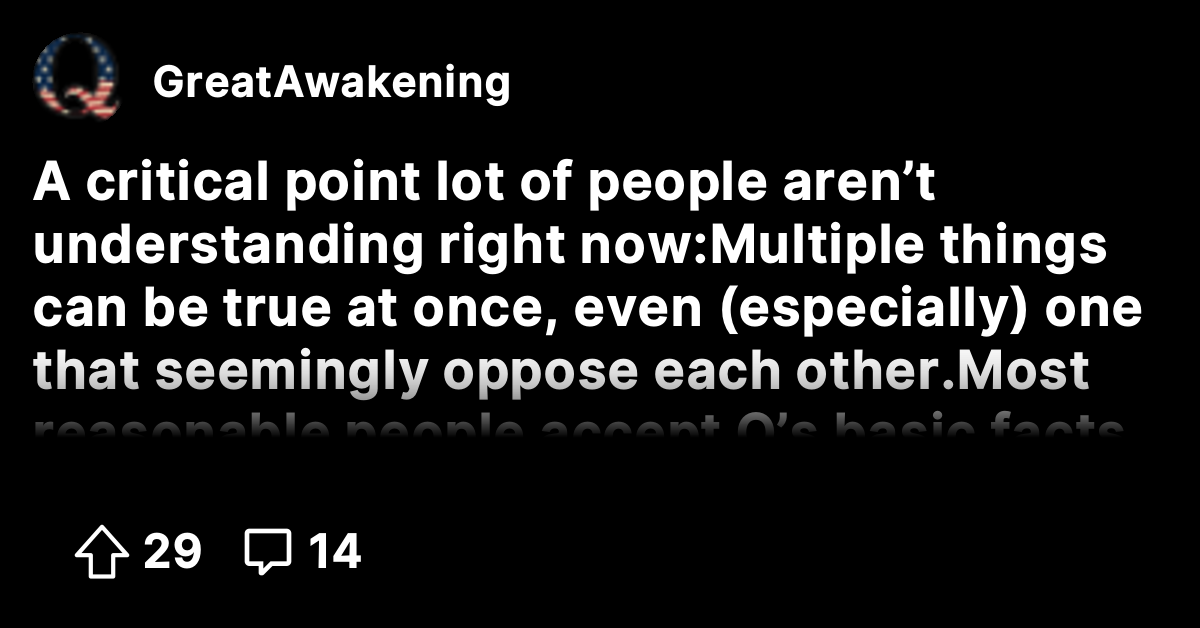A critical point lot of people aren’t understanding right now: Multiple ...