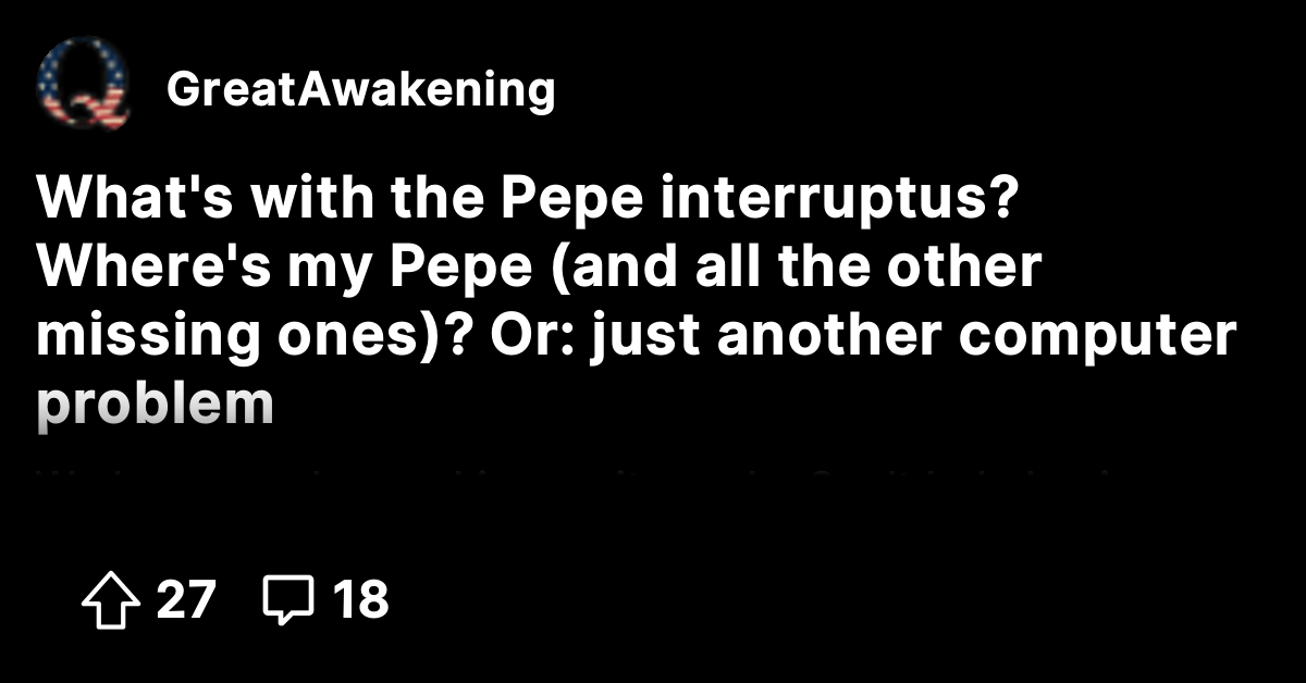 What's with the Pepe interruptus? Where's my Pepe (and all the other ...