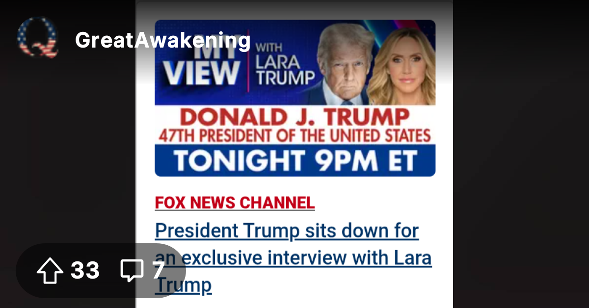 🚨 WATCH: President Trump Exclusive Interview With Lara Trump On 'My ...