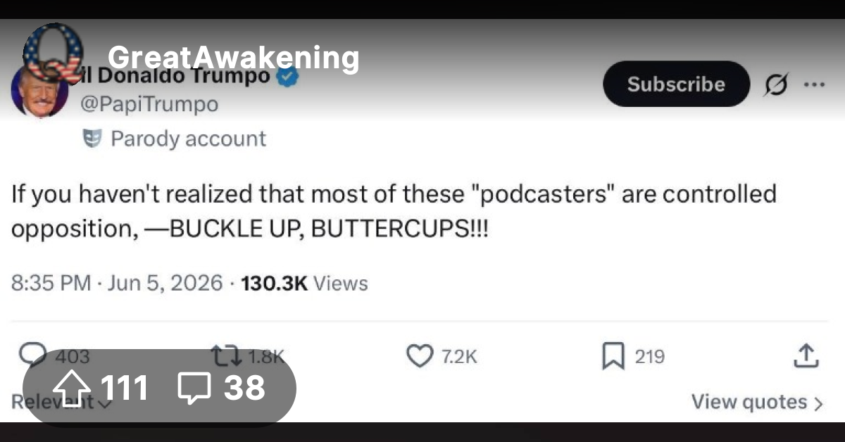 Papi Trumpo - Controlled Opposition - The Great Awakening - Where We Go ...