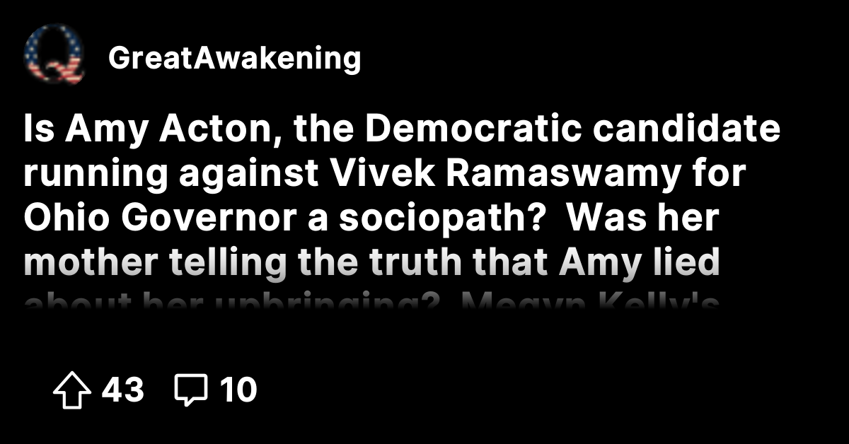 Is Amy Acton, the Democratic candidate running against Vivek Ramaswamy ...