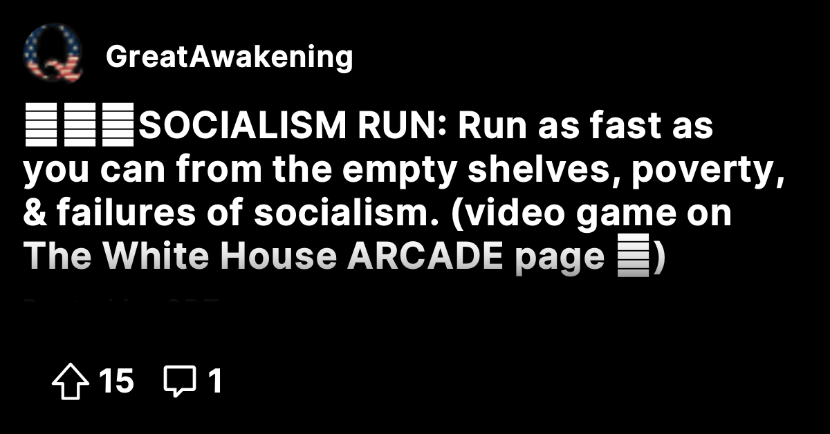 🏃‍♂️‍ ️SOCIALISM RUN: Run as fast as you can from the empty shelves ...